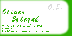 oliver szlezak business card